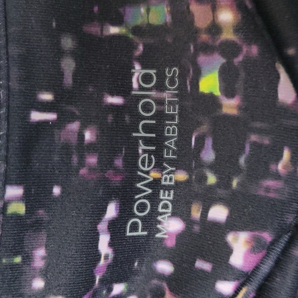 Fabletics PowerHold Define Mid Rise 7/8 Leggings Abstract Print Athletic Workout - Picture 7 of 12